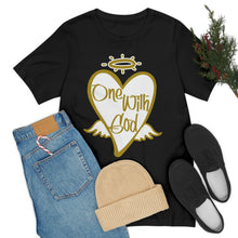 Load image into Gallery viewer, ONE WITH GOD SOFT TEE (White &amp; Gold)