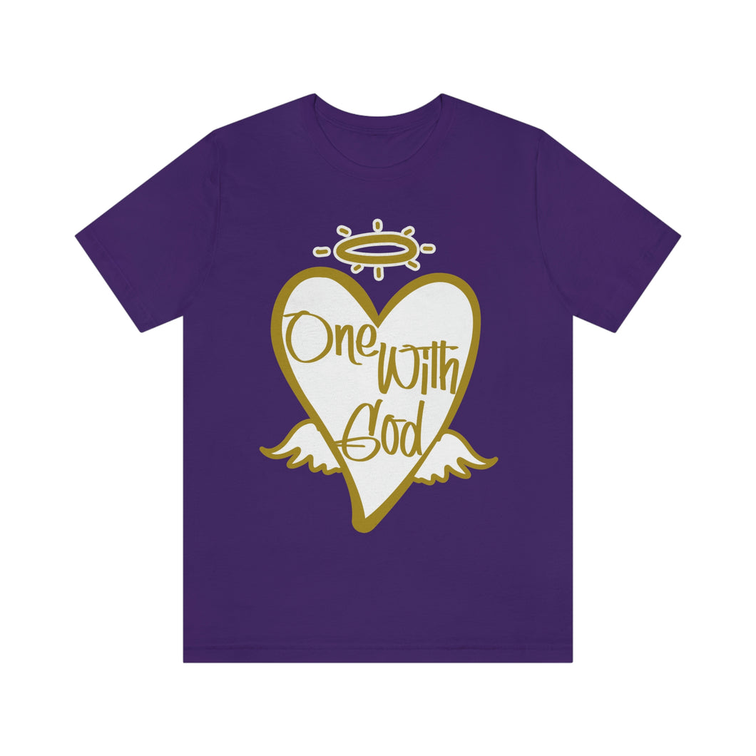 ONE WITH GOD SOFT TEE (White & Gold)