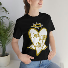 Load image into Gallery viewer, ONE WITH GOD SOFT TEE (White &amp; Gold)